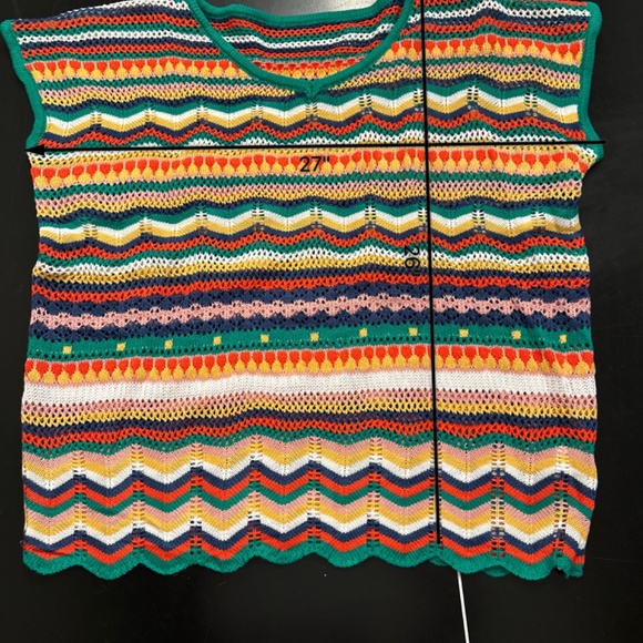 Multicolored‎ Knit Top/Coverup-Size Med - Picture 5 of 7